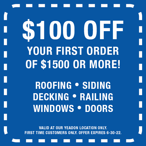 $100 off your 1st purchase of $1500 